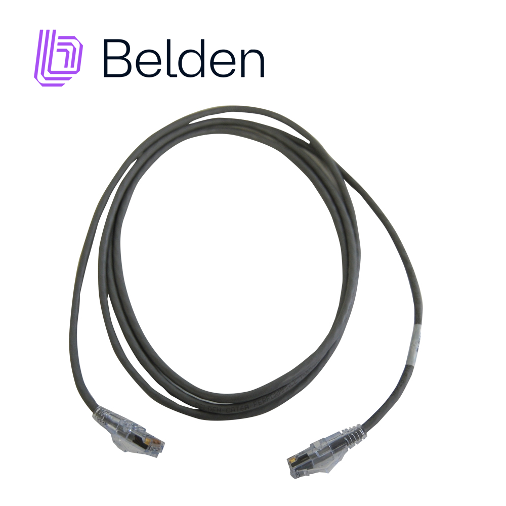 Patch Cord Diametro Reducido UTP CAT6A Belden CAD1108007 / Interior / Gris / 4 Pares / 28 AWG / Forro PVC / CMR / 7