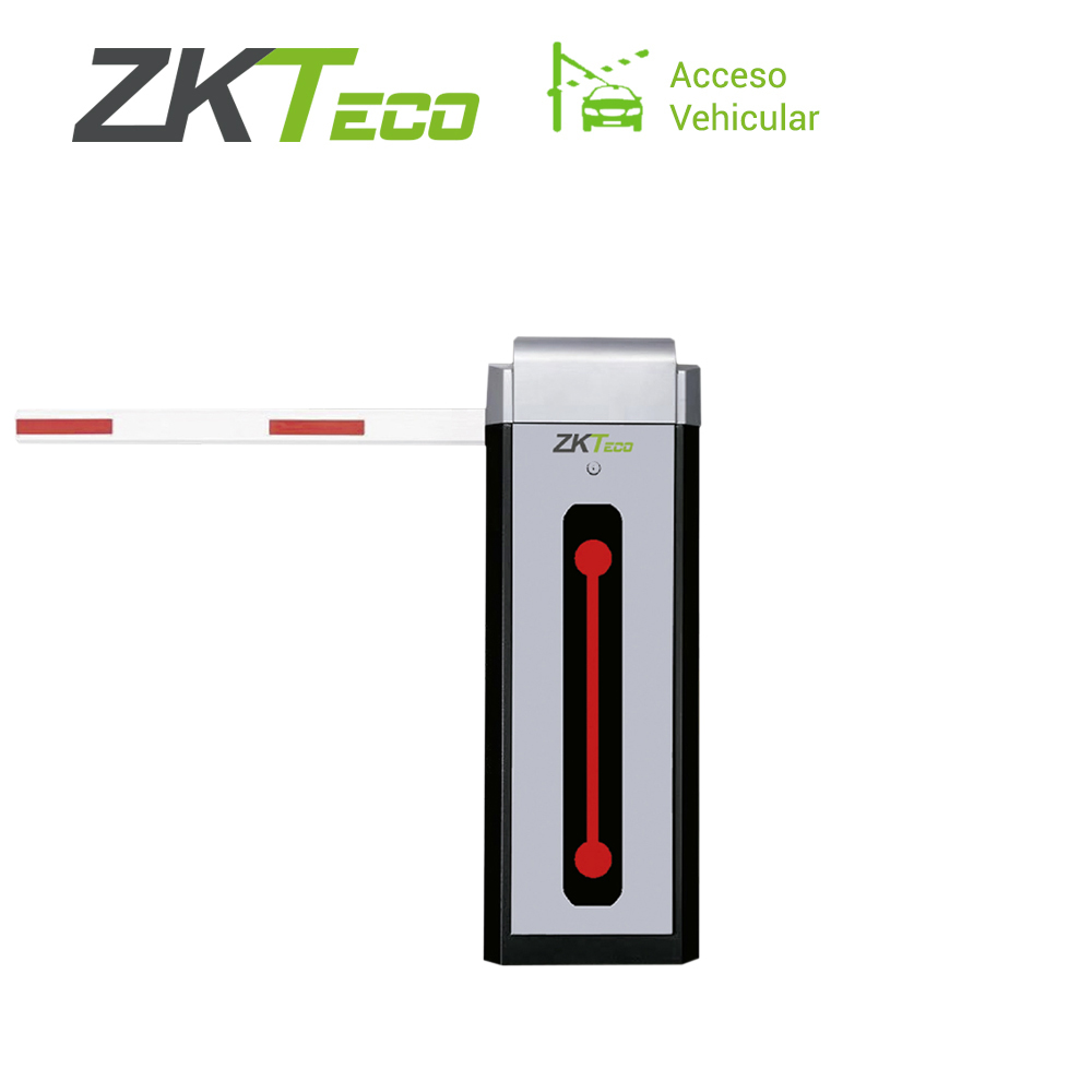 Barrera Vehicular Zkteco CMP300R con Brazo Telescopico Recto Sentido Derecho Velocidad de Cierre 3 Segundos