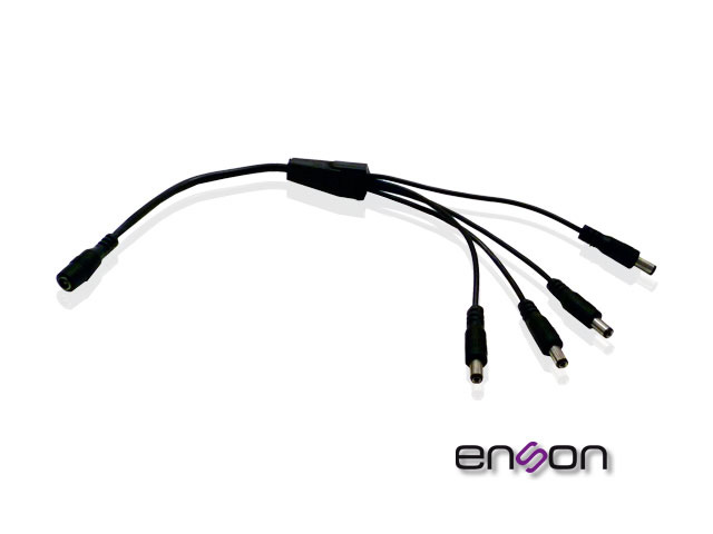 Distribuidor Tipo Pulpo Enson ENS-DC14 de 1 a 4 Canales Ideal para Alimentación de Cámaras de CCTV