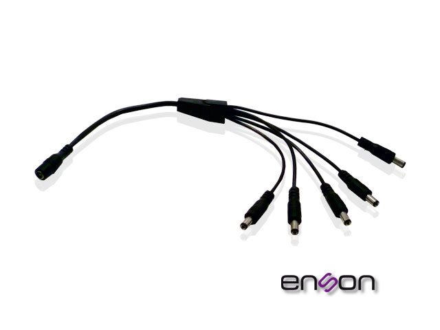 Distribuidor Tipo Pulpo Enson ENS-DC15 de 1 a 5 Canales Ideal para Alimentación de Cámaras de CCTV