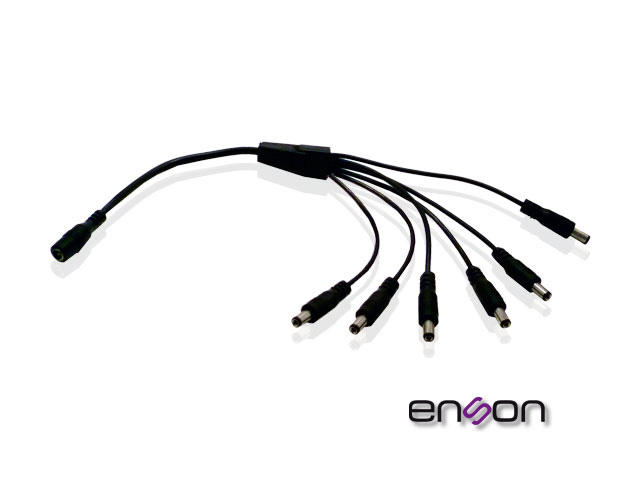 Distribuidor Tipo Pulpo Enson ENS-DC16 de 1 a 6 Canales Ideal para Alimentación de Cámaras de CCTV