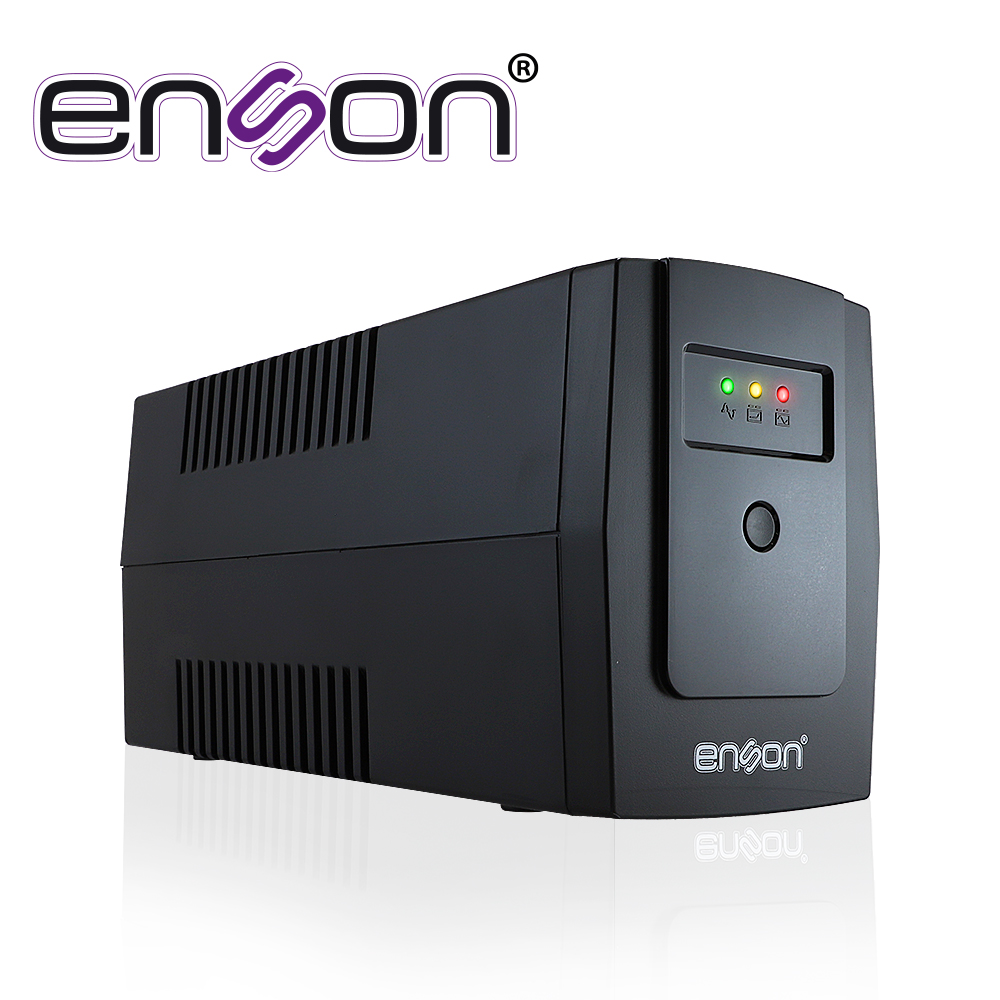 NO Break UPS Tipo Torre Enson ENS-EA260 600VA/360W 6 Contactos con Batería de Respaldo Linea Interactiva LED Indicador