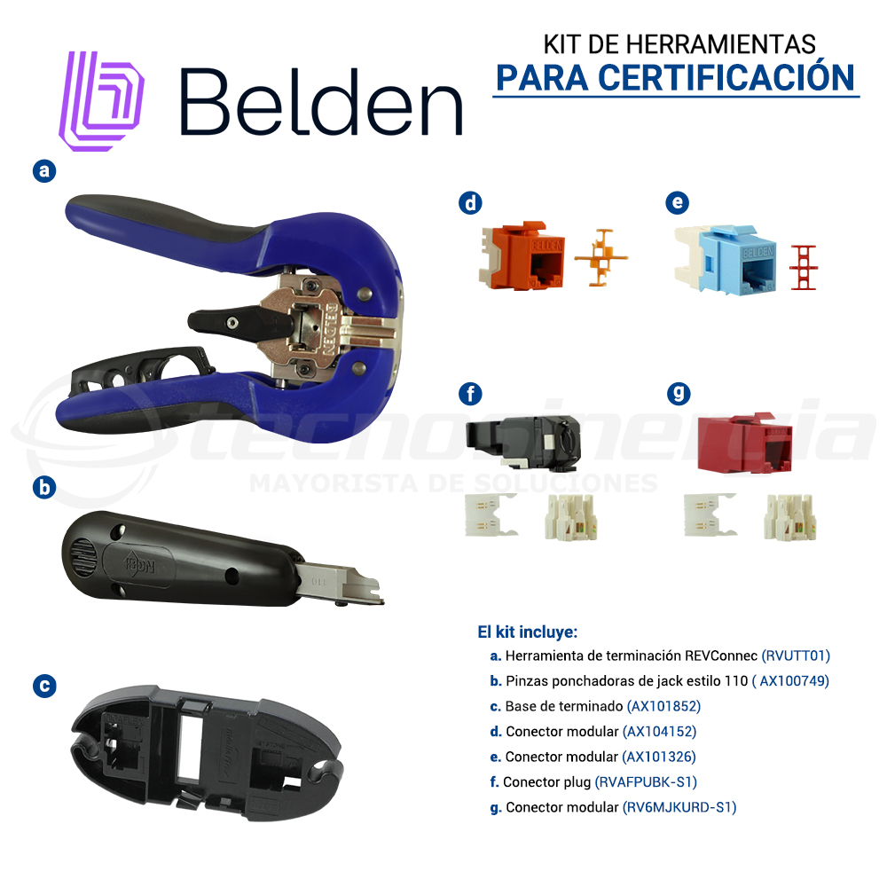 KIT de Herramientas para Certificacion Belden BEL-TOOLSKIT Incluye LO Necesario para Practica Modulo de Instalación
