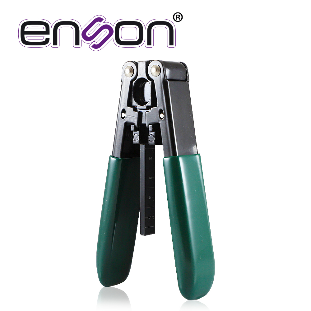 Pelador de Cable Drop Enson ENS-FTTHFDOCS Fabricado en Acero con Mango Deslizante de PVC