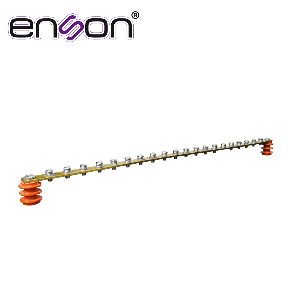 Barra de Tierra Fisica Enson ENS-GRND1 con Aisladores Plasticos para Racks y Gabinetes, Ideal para la Protección Contra
