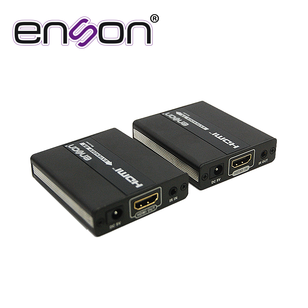 Extensor HDMI Enson ENS-HDMIE130 Hasta 120MTS de Transmisión Full HD 1080P@60HZ por Cable UTP CAT5E/CAT6 Transmite