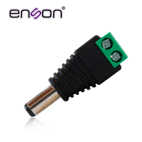 Conector de Corriente ENS-MC01 Macho Enson Tipo Jack 3.5 MM para Cámaras CCTV / con Bloque Polarizado / Medidas: 2.1 X