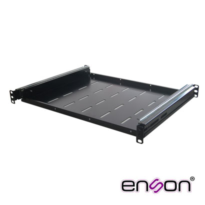 Charola Corrediza Enson ENS-RTM1 Fijacion a Cuatro Puntos Ventilada Ideal para la Colocacion de Teclados en Site de 1