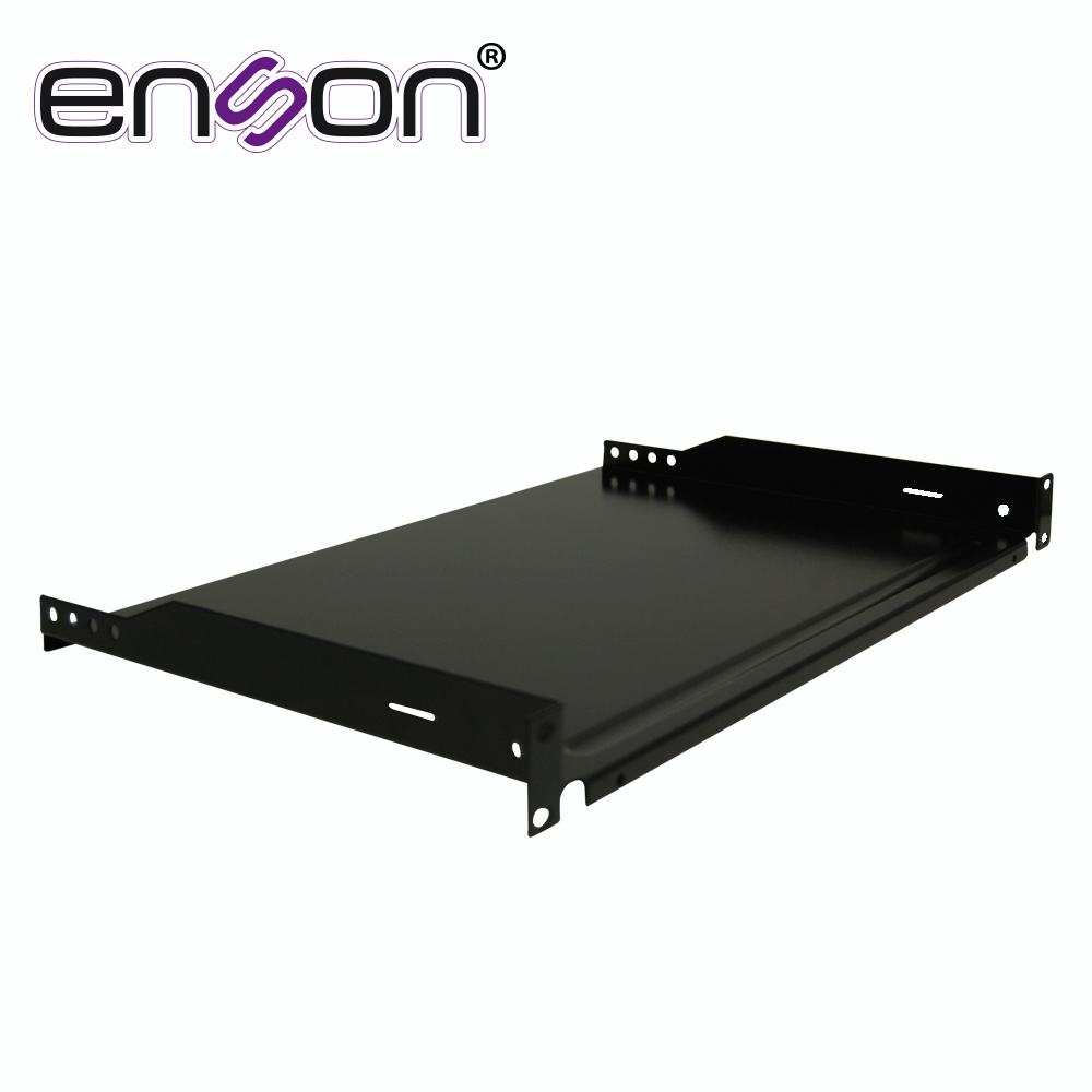 Charola para Rack Enson ENS-RTR1U Fijacion Frontal a DOS Puntos Solida de 1 Unidad de Rack, Compatible con Racks y