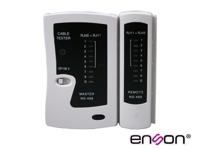 Tester para Cable de RED Enson ENS-TELN1 Ideal para Identificar Errores de Terminado y Continuidad de Cables de RED y