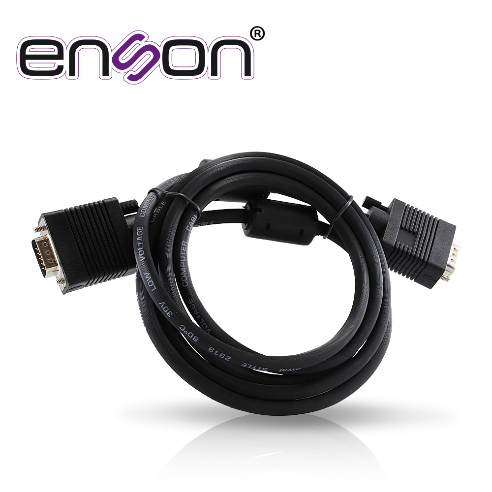 Cable de Video VGA Enson ENS-VGACB2 1.8MT MACHO-MACHO Recomendado para Sistemas de Video Vigilancia