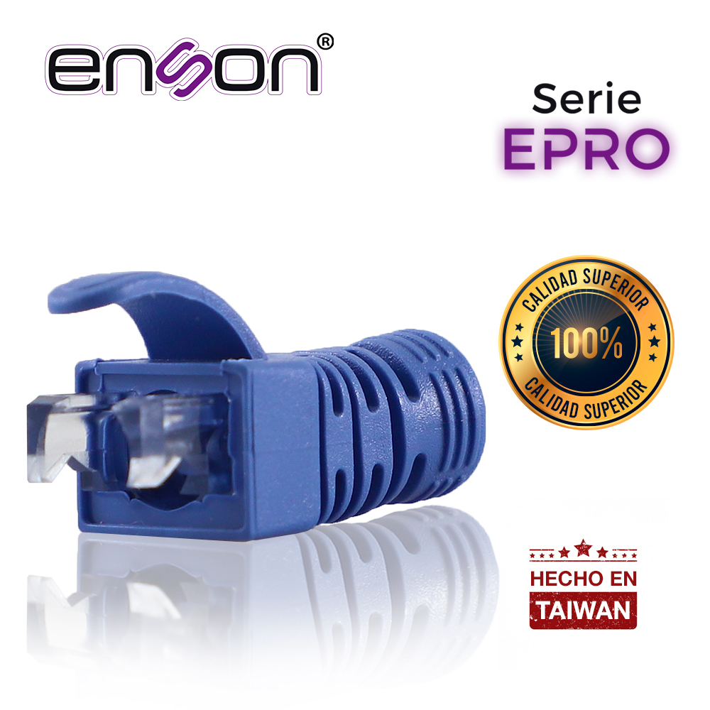 Bota para Cable UTP Enson EPRO-BOOT-BL Color Azul Ideal para el Terminado y Cuidado del Rematado, Compatible con