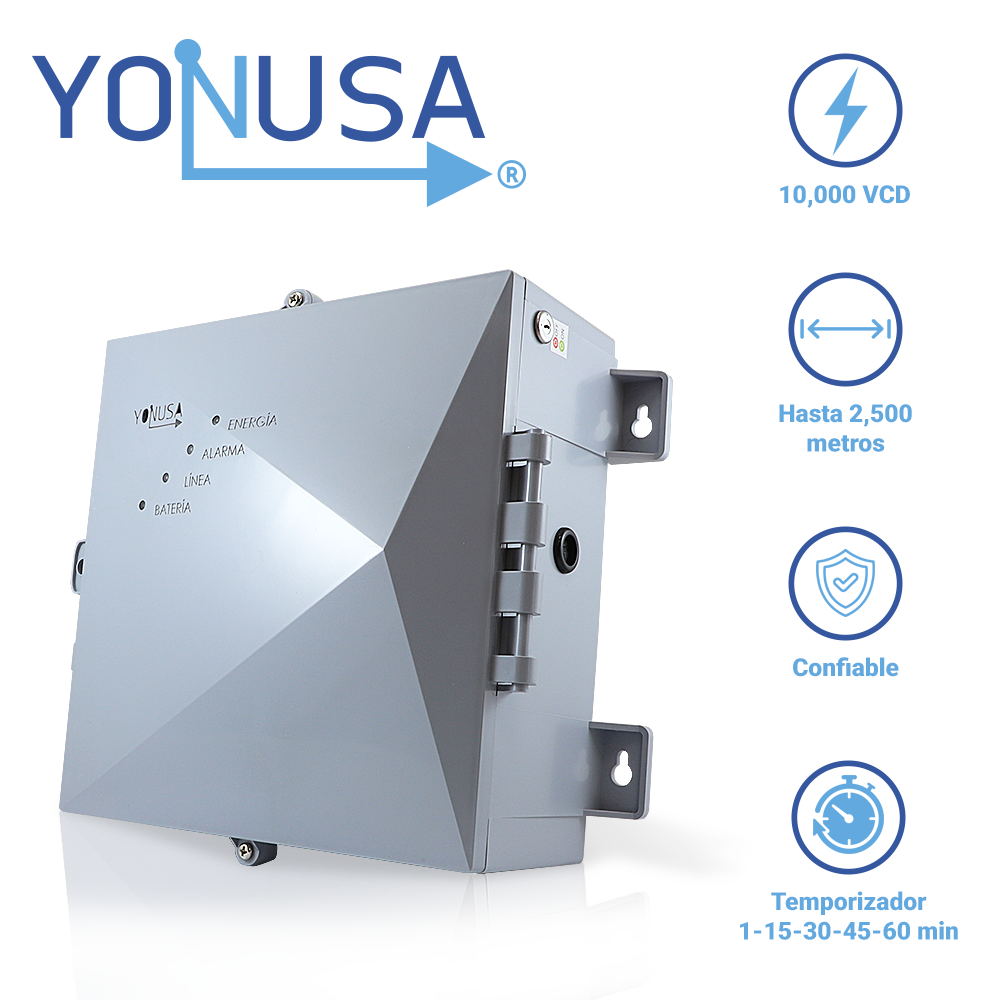 Energizador para Cerca Electrificada Nueva Generacion Yonusa 12000V EY NG 12000 1 sin Interfacecubre Hasta 700 Metros
