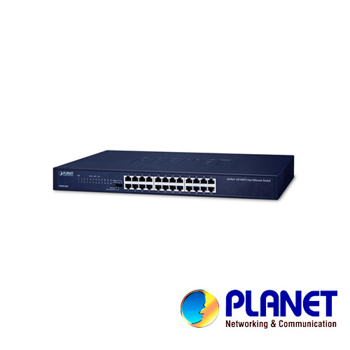 Switch Planet FNSW-2401 NO Administrable / 24 Puertos RJ45 Velocidad de Transmisión 10/100 Mbps / Temperatura de