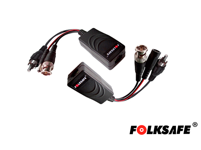 Transceptor HD Folksafe, Transmisor/Receptor de Video, Audio y VOLTAJE(12V/24V, Dc/Ac),Compatible con Todos las Marcas