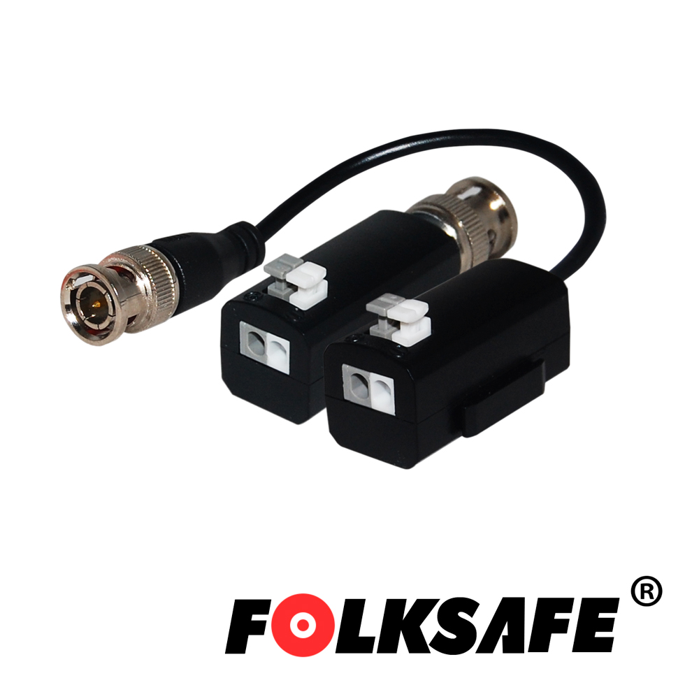Transceptor HD Folksafe FS-HDP4101C Transmisor/Receptor de Video Pasivo 1CH Tipo PUSH-IN, Distancia Maxima de 320MTS de