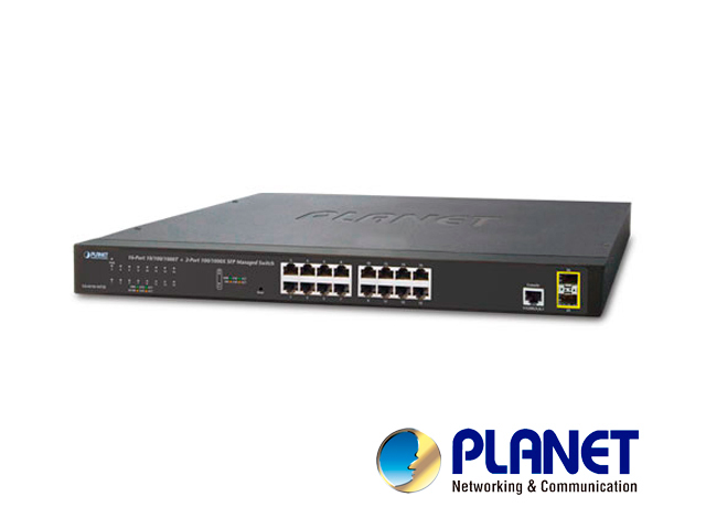 Switch Planet GS-4210-16T2S/ ADMINISTRABLE-L2/L4/ 16 Puertos RJ45 Velocidad de Transmisión 10/100/1000 Mbps+ 2 Puertos