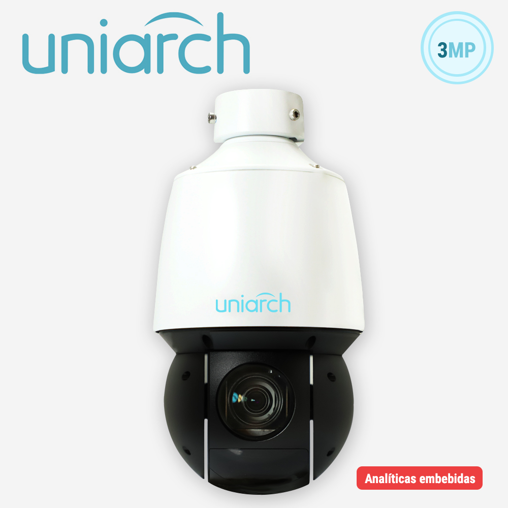Cámara IP PTZ Uniarch IPC-P413-X20K / 3MP / ULTRA265/ Lente Motorizado 5-100 MM / WDR / Zoom 20X / IR 100M / PoE AT