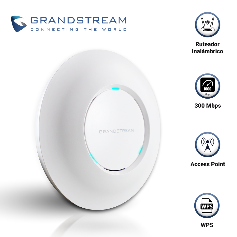 Access Point Interior Grandstream GWN7605 802.11AC WAVE-2 / Mimo 2X2 / Velocidad 1.27GBPS / Doble Banda / 2 Antenas