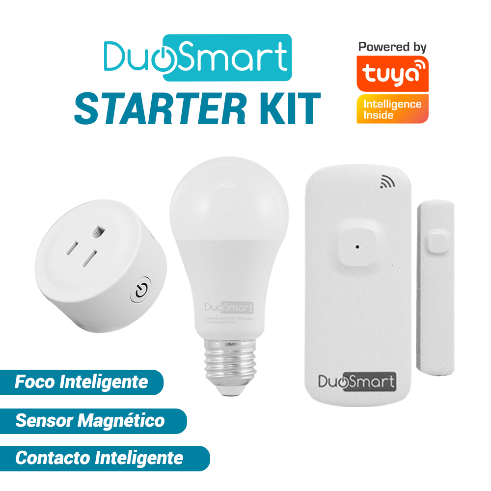 KIT de Inicio de Duosmart, Starter KIT Duosmart. Incluye: 1 Foco Inteligente S10, 1 Contacto de Sobreponer B30 y 1