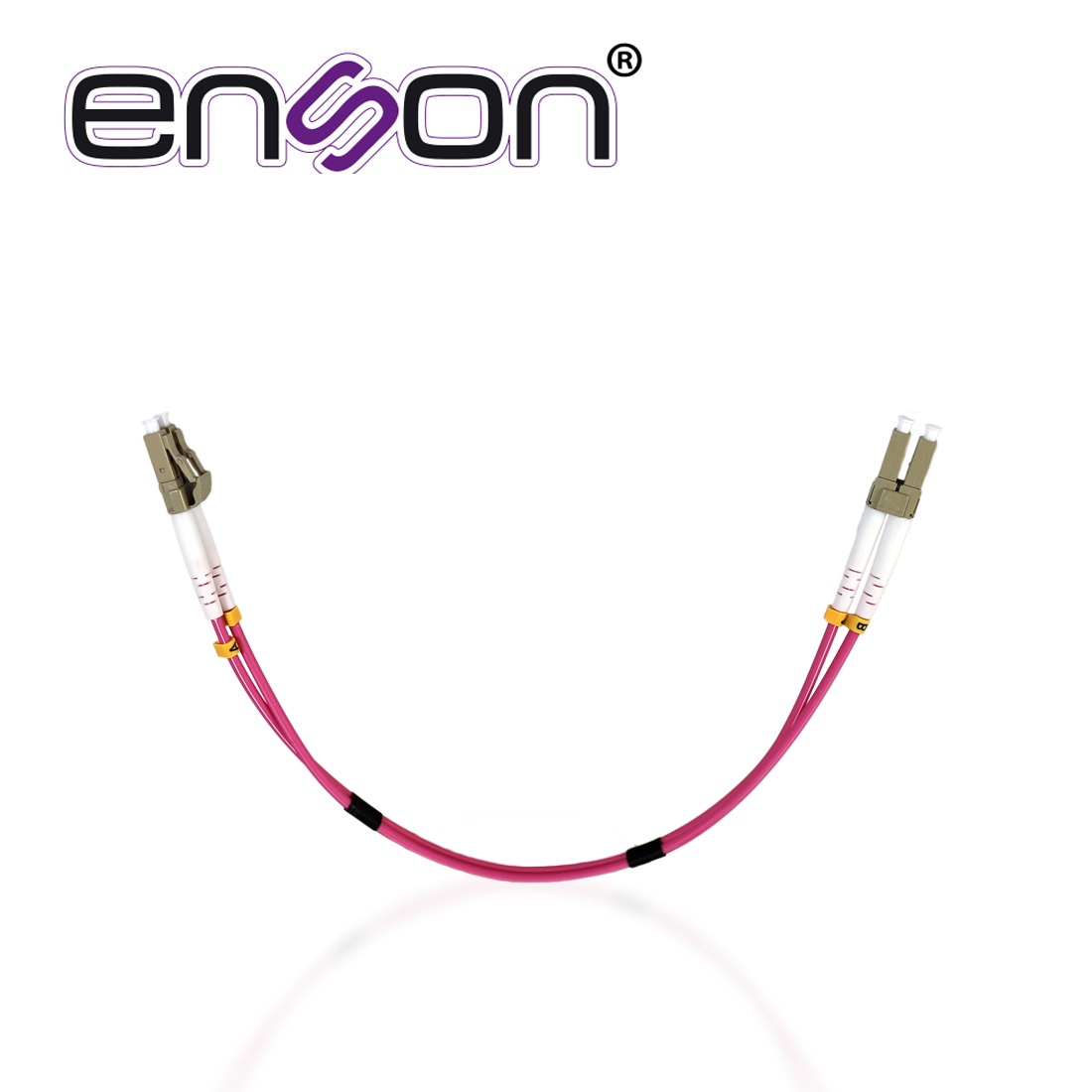 Jumper de Fibra Óptica Enson ENS-JUMP030MM4 Forro de PVC Tipo de Fibra Multimodo OM4 50/125 Micras Conectores LC Duplex