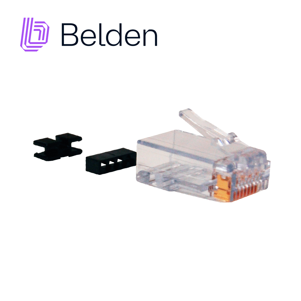 Plug RJ45 UTP CAT6/CAT6A Belden CAPFCU-B25 / Transparente / Paquete de 25 Piezas