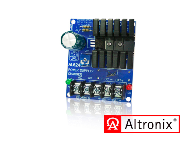 Fuente de Alimentacion/Cargador Altronix AL624 Convierte UNA Entrada de AC de Bajo Voltaje en UNA Salida de 6VDC, 12VDC