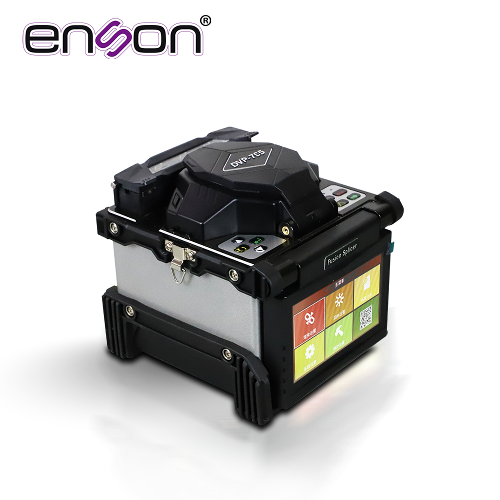 Fusionadora de Fibra Óptica Enson ENS-FS98 para Fibra Mono Modo y Multimodo Empalme en 8 Segundos Pantalla LCD a Color