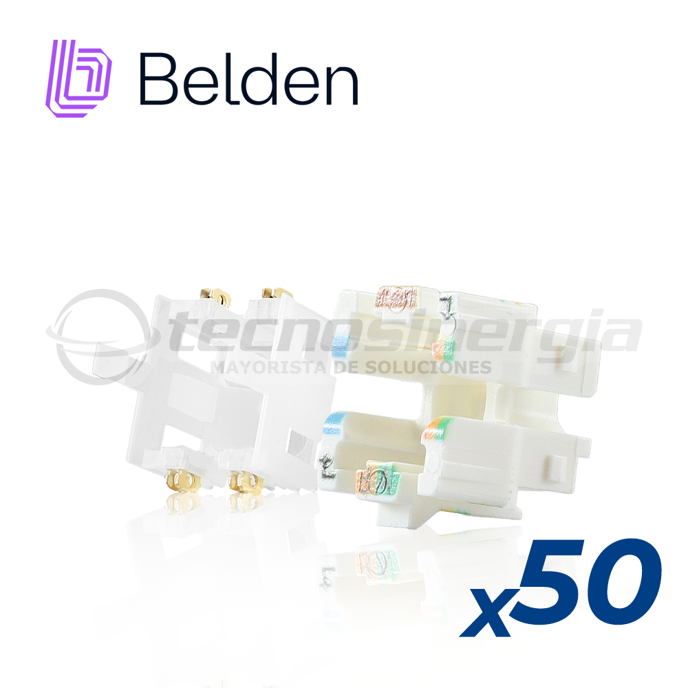Nucleos de Repuesto Belden RVUCOEW-B50 / Revconnect / Interior / Blancos / Paquete 50 Piezas