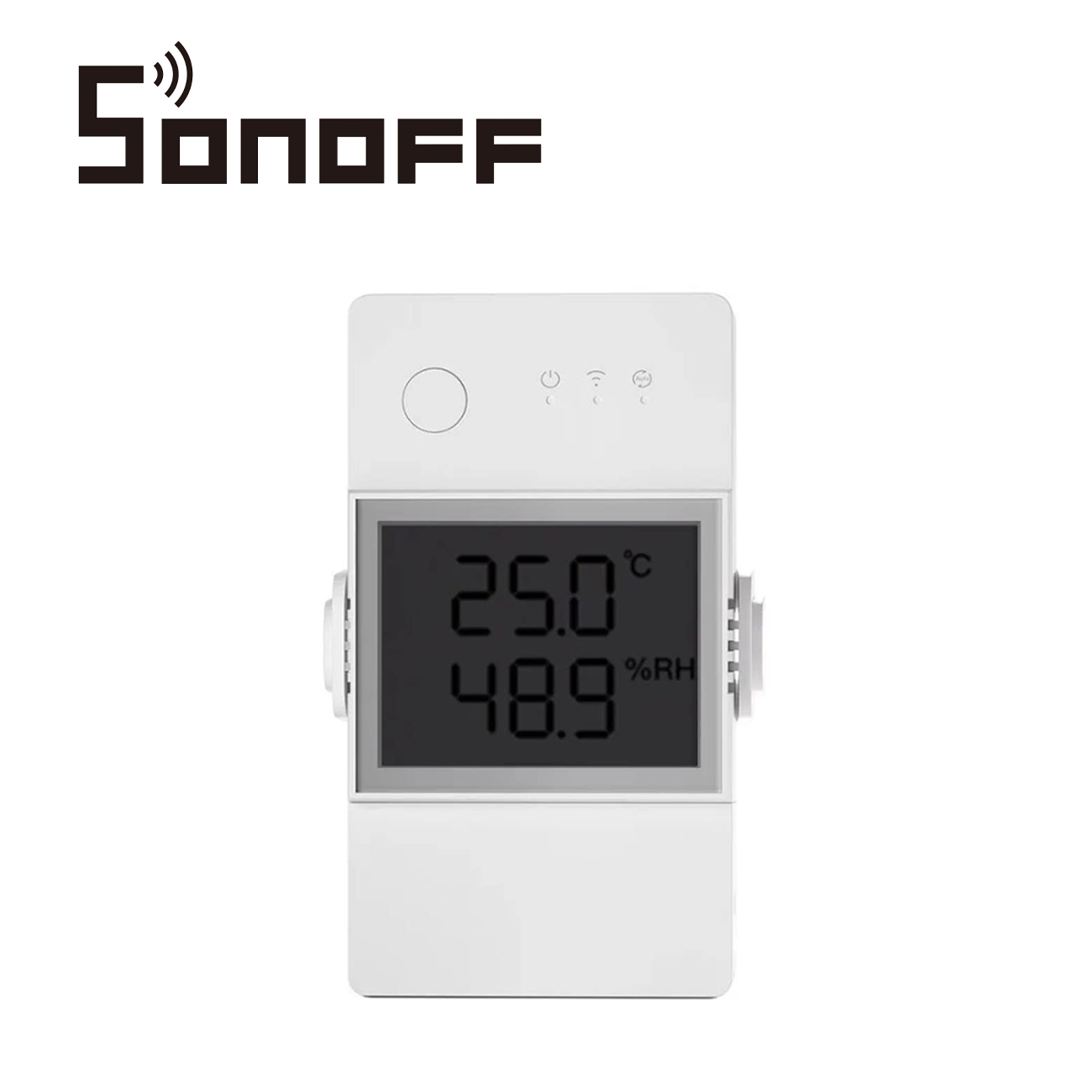 Interruptor Inteligente con Monitoreo de Temperatura y Humedad Sonoff THR320D con Display Conexión WiFi 2.4GHZ Soporta