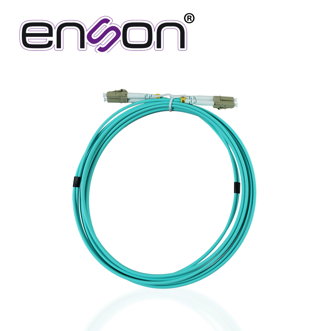 Jumper de Fibra Óptica Enson ENS-JUMP300MM3 Forro PVC Color Aqua Tipo de Fibra Multimodo OM3 50/125 Micras Conectores
