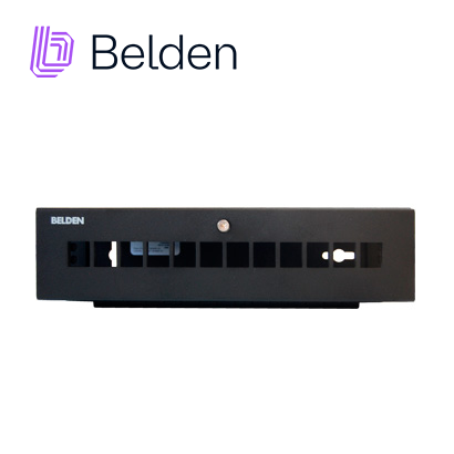 Patch Panel Modular Belden AX107477 CAT6A CAT6 CAT5E 12 Puertos (Vacio) Color Negro Acepta Jacks Estilo Keyconnect USO