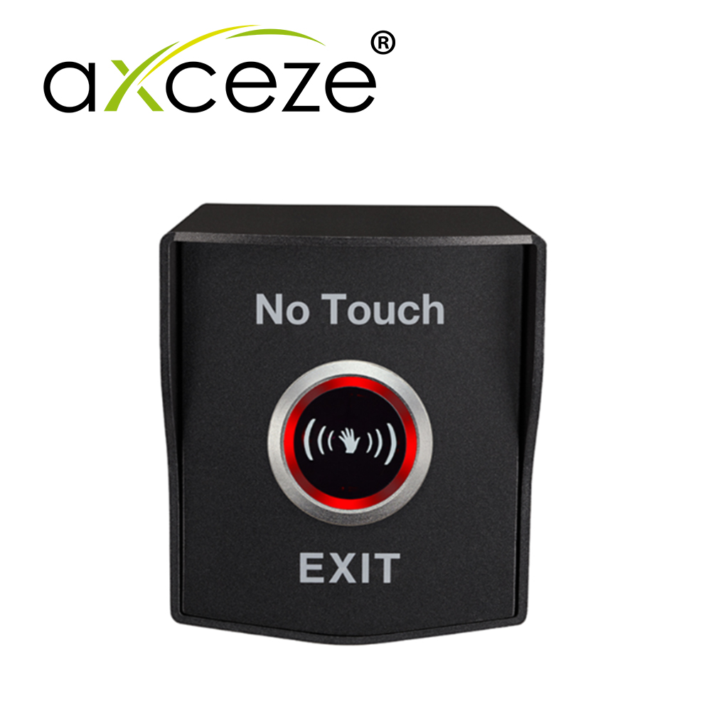 Botón de Peticion de Apertura para Exterior sin Contacto Axceze AX-B200 Grado de Protección IP68 Carcasa Metálica en