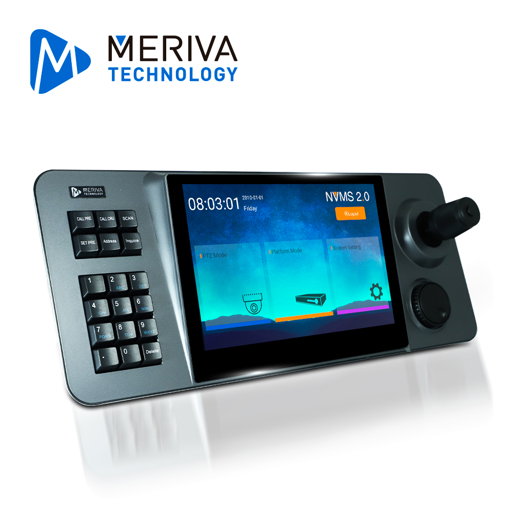 Joystick Meriva Technology MKB-IP23A / 10.1 Pulgadas / H.265 / 12 VCD / Control de PTZ IP por RED / Pantalla Touch