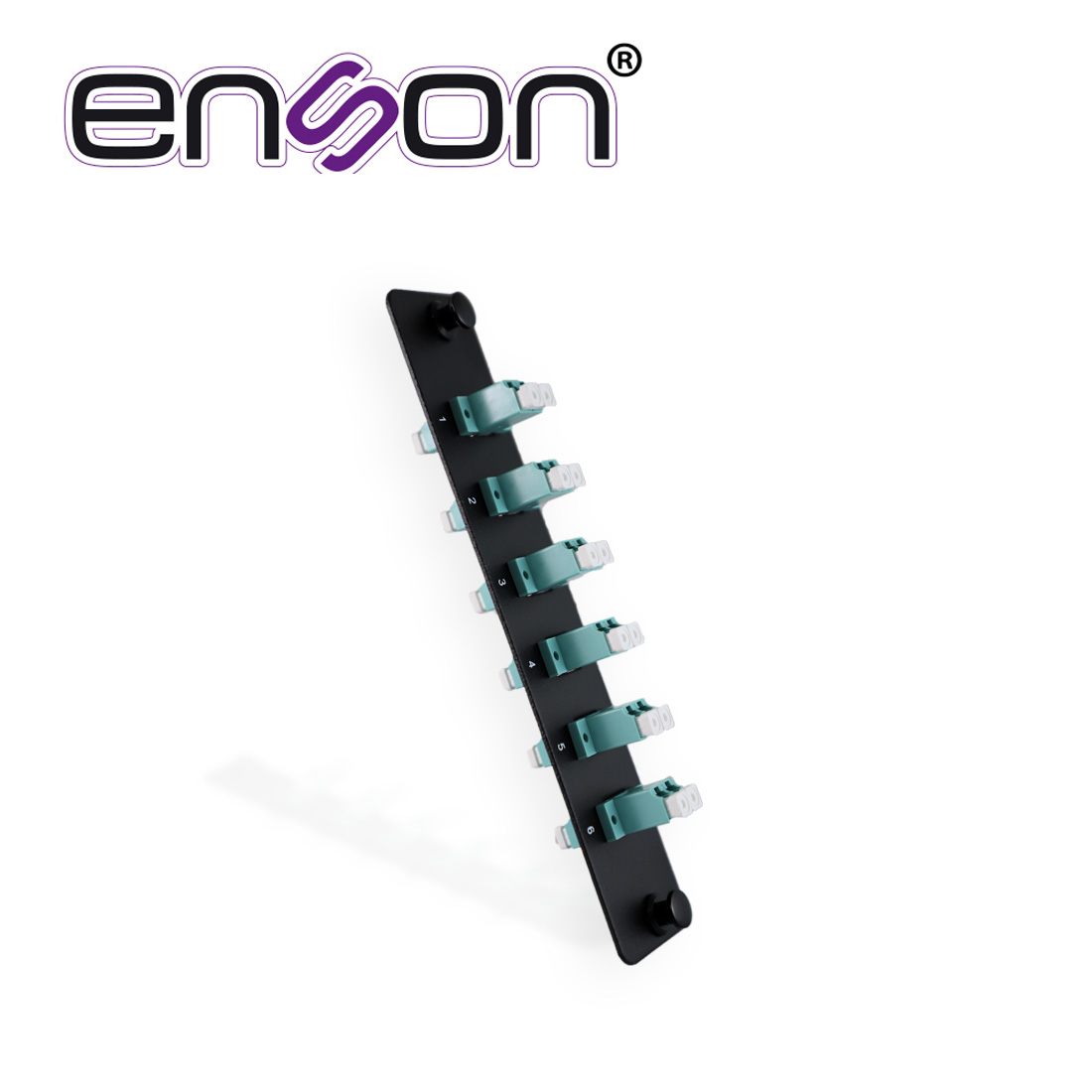Mini Panel de Fibra Óptica Enson ENS-PA6LCMM 6 Conectores LC Tipo Multimodo OM3