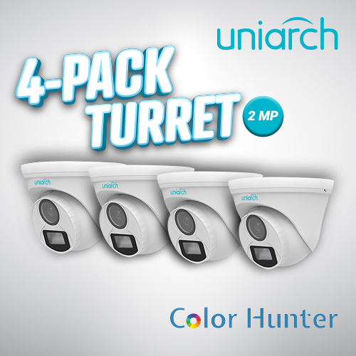 4-PACK Turret 2MP Colorhunter