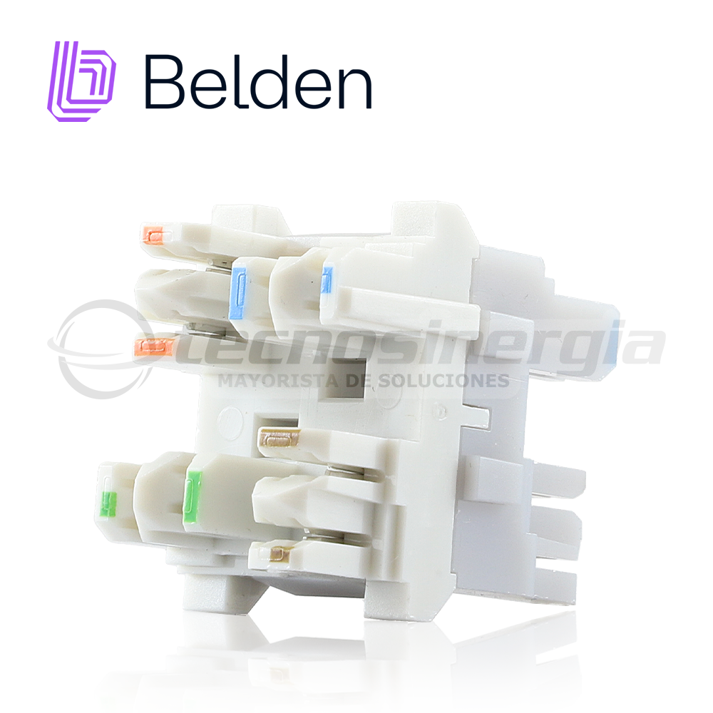 Bloque de Conexión 4 Pares Belden AX104139 CAT 6A 10GX Terminacion 568A/B Gris
