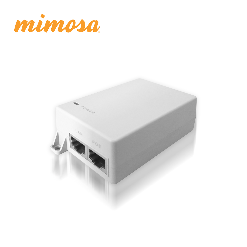 Inyector PoE Gigabit Mimosa 24V 12W para Radios C5C-EF, C5X-IP67 y A5X-EF (NO Incluye Cable de Corriente) (3 Meses de