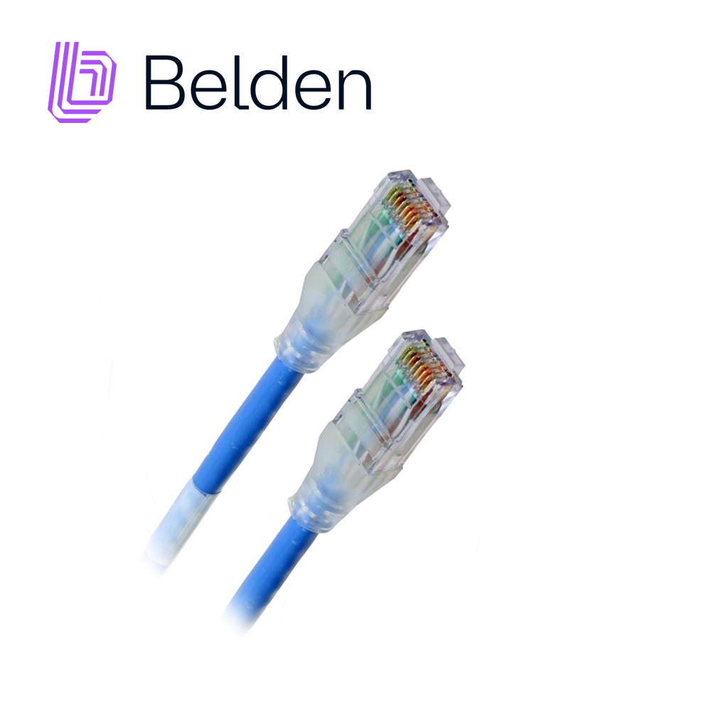Patch Cord Diametro Reducido UTP CAT6A Belden CAD1106010 / Interior / Azul / 4 Pares / 28 AWG / Forro PVC / CMR / 10