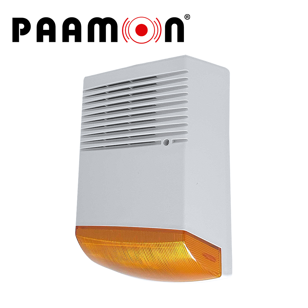 Sirena con Estrobo para Exterior PM-SRE60ABATT, con Doble Carcasa UNA Externa Plástica y UNA Interna Metálica para