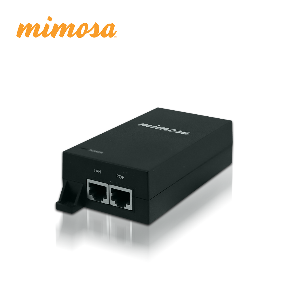 Inyector PoE Gigabit Mimosa 24V 30W para Radios C6X C5C-EF C5X-IP67 y A5X-EF (NO Incluye Cable de Corriente) (3 Meses