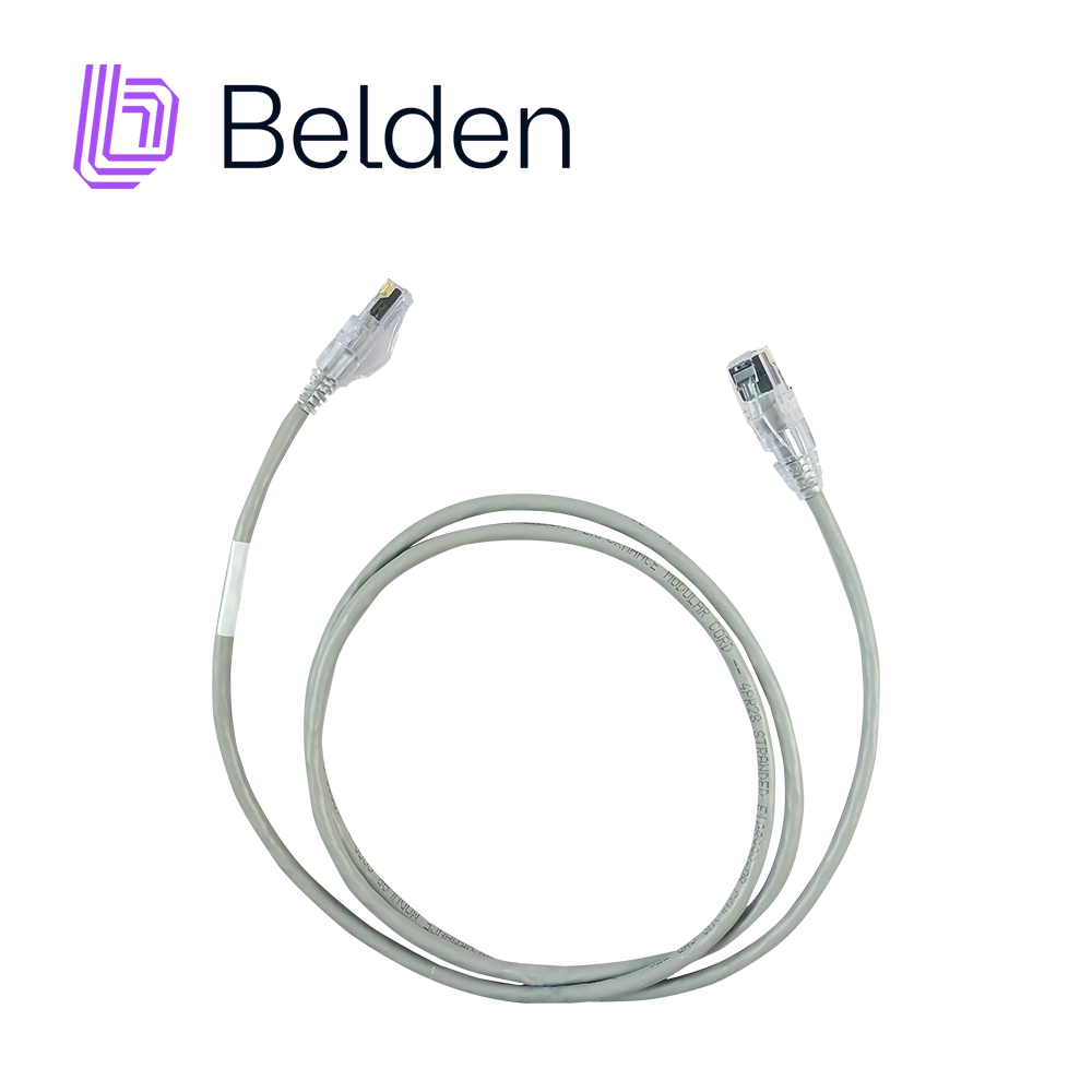 Patch Cord Diametro Reducido UTP CAT6A Belden CAD1108004 / Interior / Gris / 4 Pares / 28 AWG / Forro PVC / CMR / 4