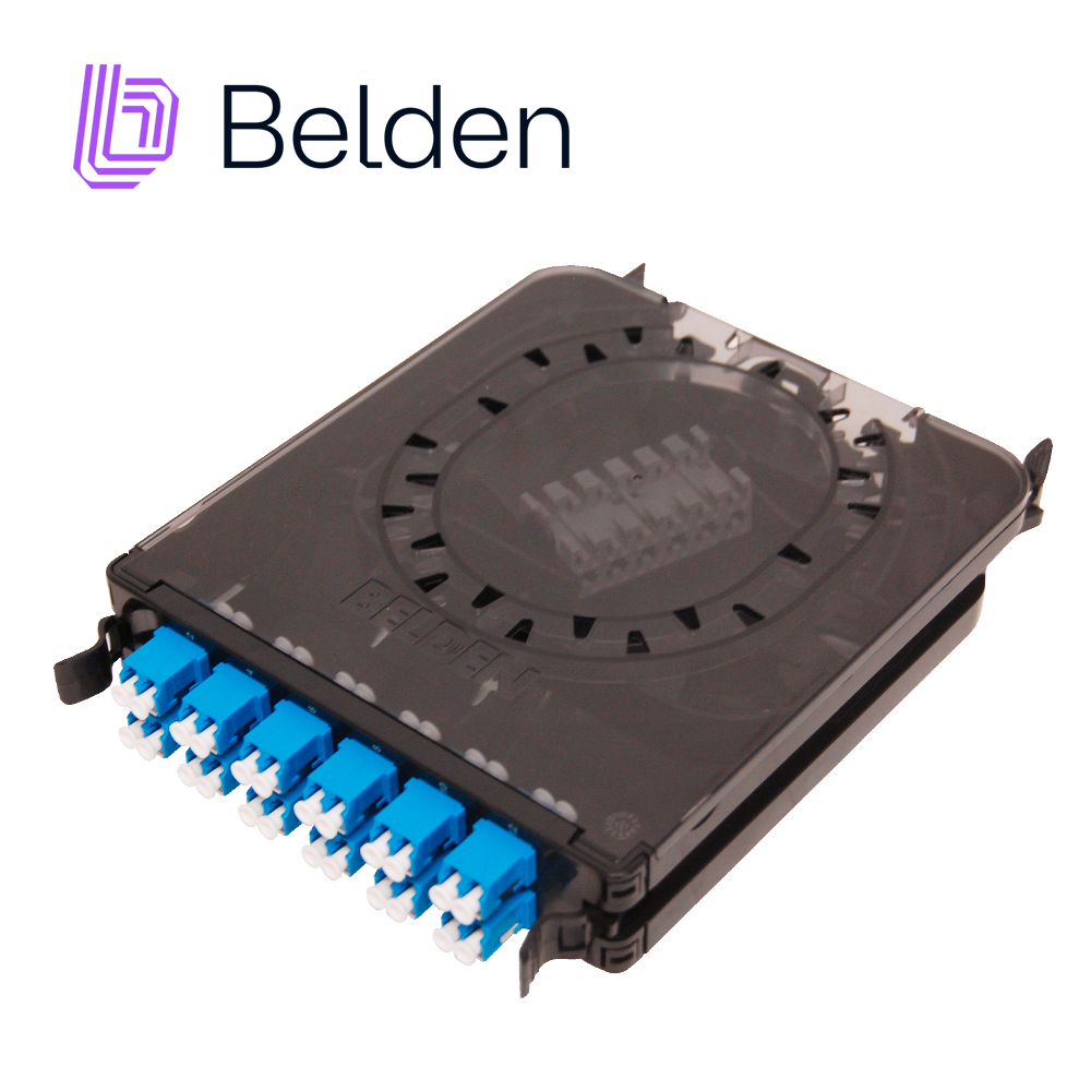 Cassette FX ECX Belden Monomodo FCSX12LDFS / OS2 / Azul / LC Duplex / 12 Puertos