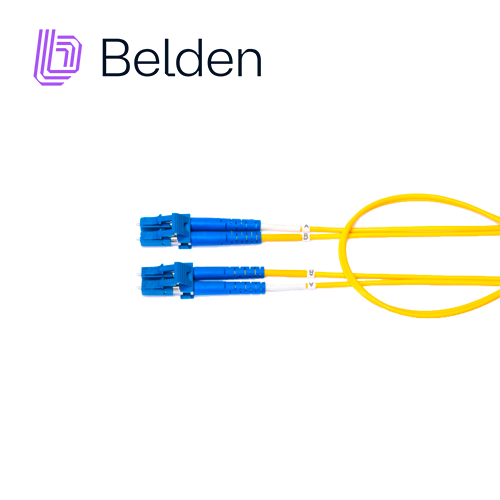Jumper de Fibra Óptica Monomodo Belden FPSLDLD003M / Interior / Amarillo / OS2 / LC Duplex - LC Duplex / 9/125 Micras