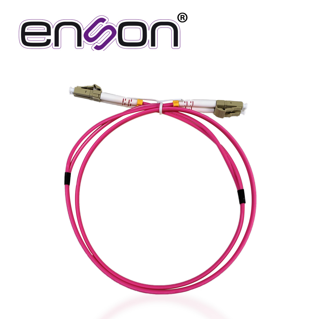 Jumper de Fibra Óptica Enson ENS-JUMP060MM4 Forro de PVC Tipo de Fibra Multimodo OM4 50/125 Micras Conectores LC Duplex