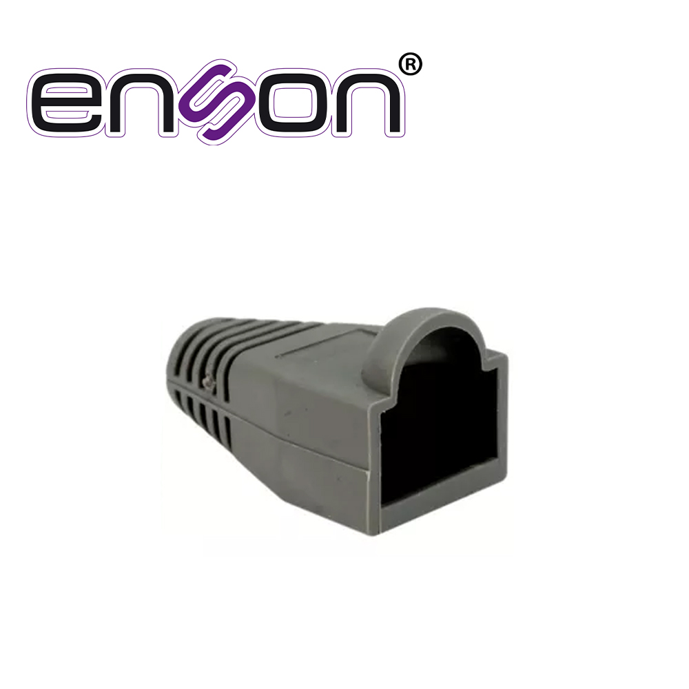 Bota Plástica Gris Enson Capuchon para Protección de Plug RJ45 para Cable de 6MM
