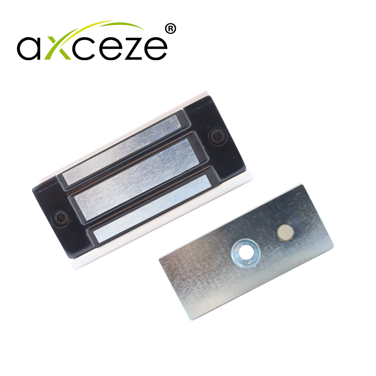 Chapa Magnetica Axceze AX-M120 Ejerce UNA Fuerza de Sujecion de 120 LIBRAS(60KG) Fabricado en Aluminio Dimensiones 80L