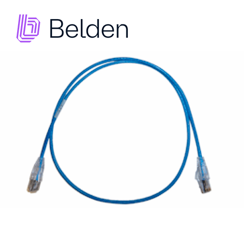 Patch Cord Diametro Reducido UTP CAT6+ Belden C6D1106002 / Interior / Azul / 4 Pares / 28 AWG / Forro PVC / CMR / 2