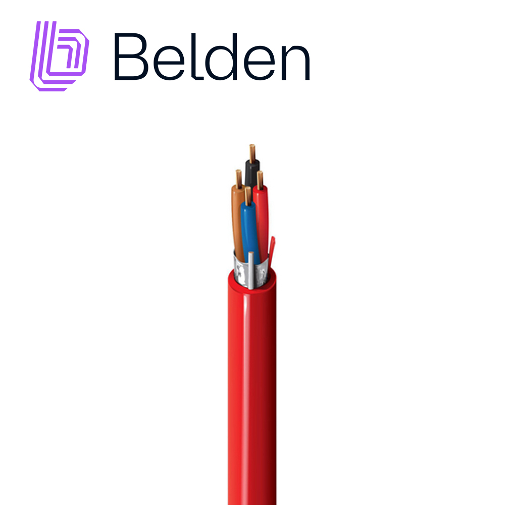 Cable de Alarma Contra Incendios Belden 5302FL 002U1000 / Interior / Rojo / 4 Conductores / 18 AWG / Solido /Forro PVC