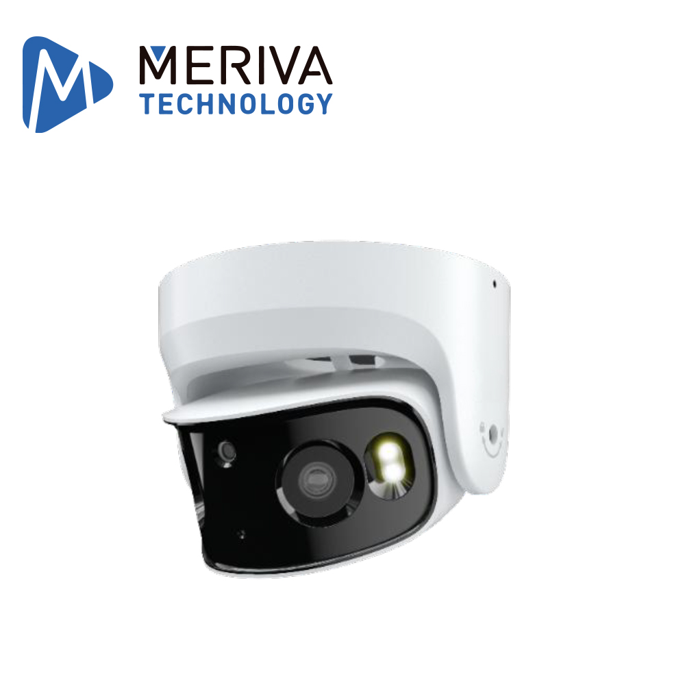 Cámara IP Panoramica 180 Grados Meriva Technology MPC-204 / 8 MP / H.265S / 2 Lentes 3.5MM / 20M IR / IP67 / IK10